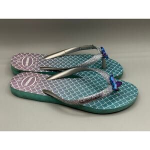 Havaianas Little Girls Mermaid Flip Flops size 2